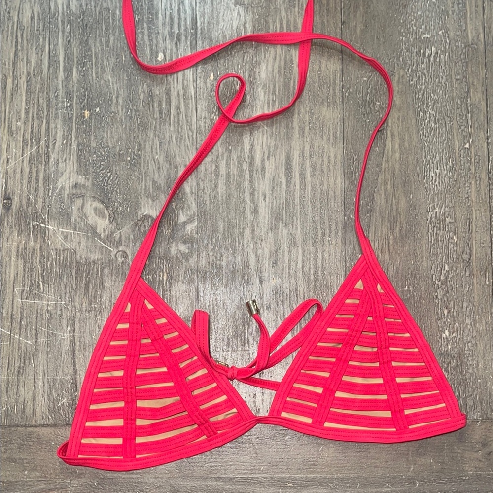 Beach Bunny Red Bikini Top